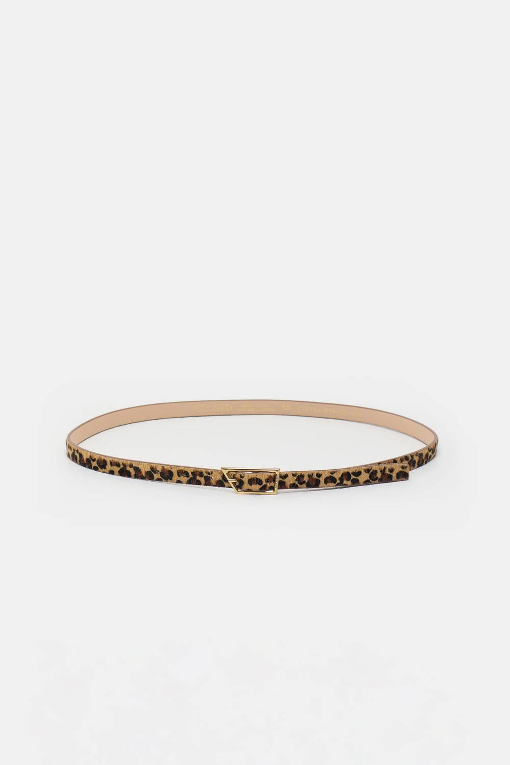 Closed - Women's Leather Belt With Leopard Print
