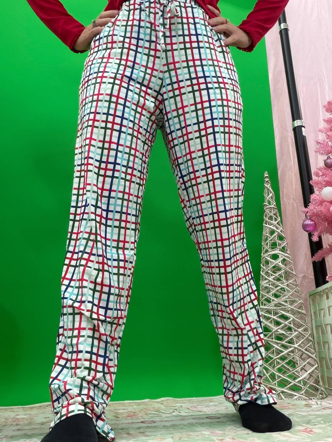 Mary Square - Plaid Christmas Pajama Pants
