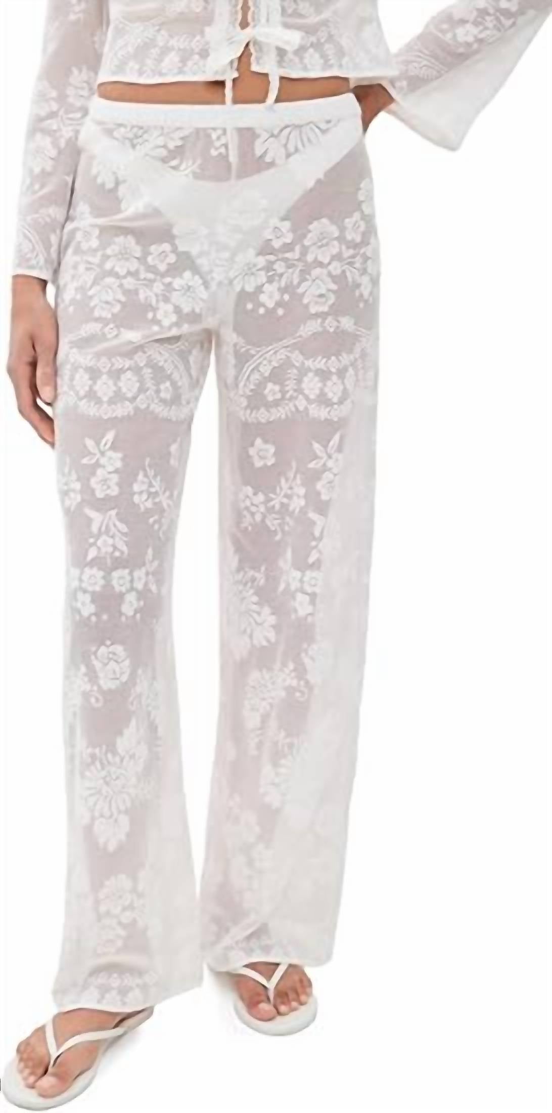 Loveshackfancy - Womne's Jessia Lace Cover-up Pants