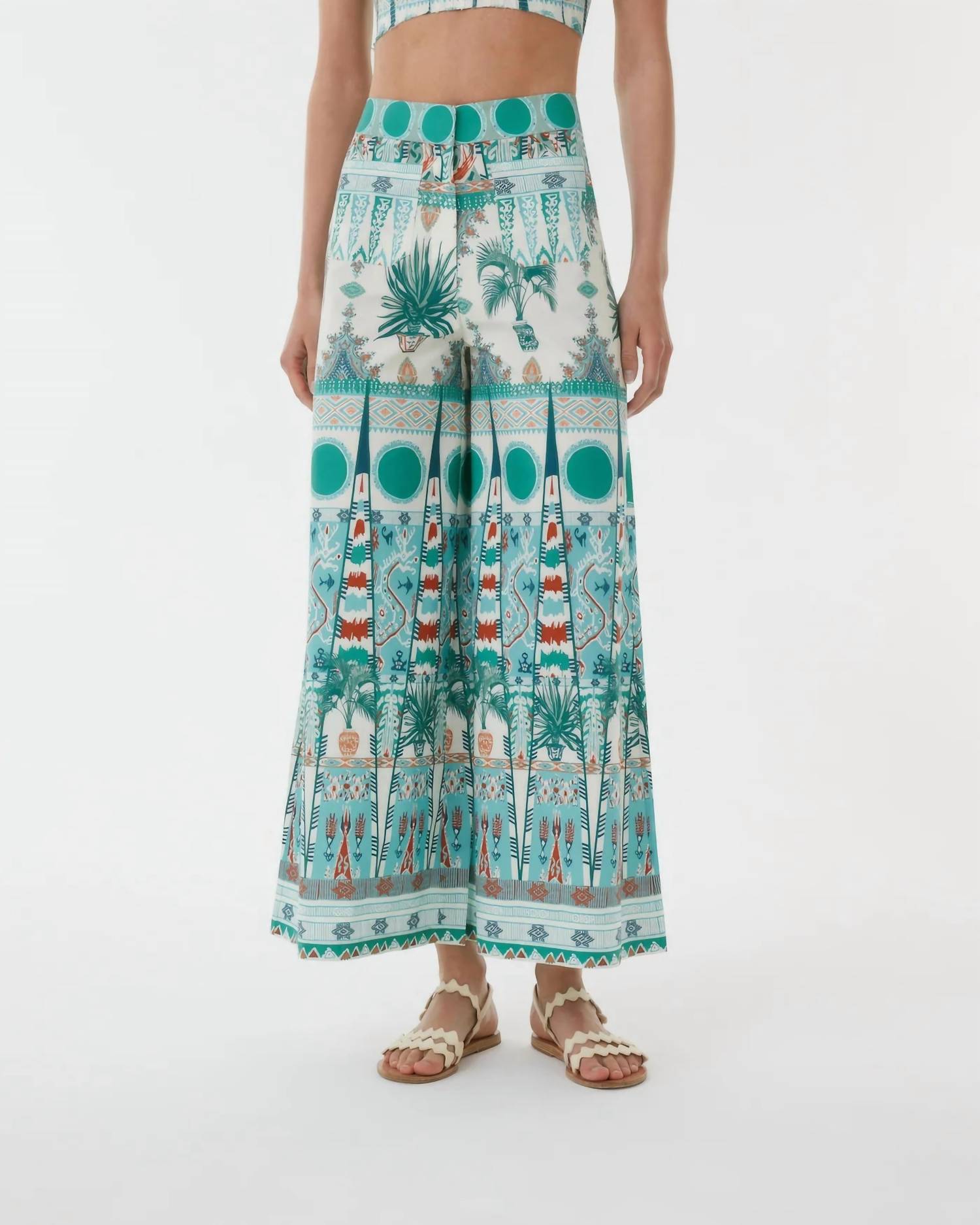 Emporio Sirenuse - Printed Wide Leg Pants