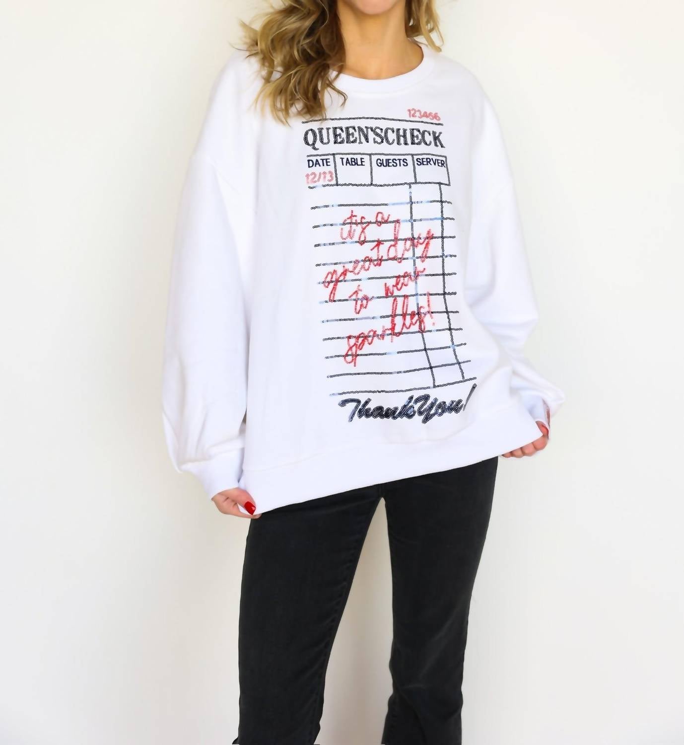 Queen Of Sparkles - Women's Check Sweatshirt