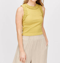 Before You Collection - Ruffle Ribbed Tank Top