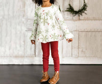 Burt'S Bees - Holiday Snowflakes Organic Tunic And Pants Set