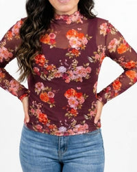 Main Strip - Floral Mesh Top