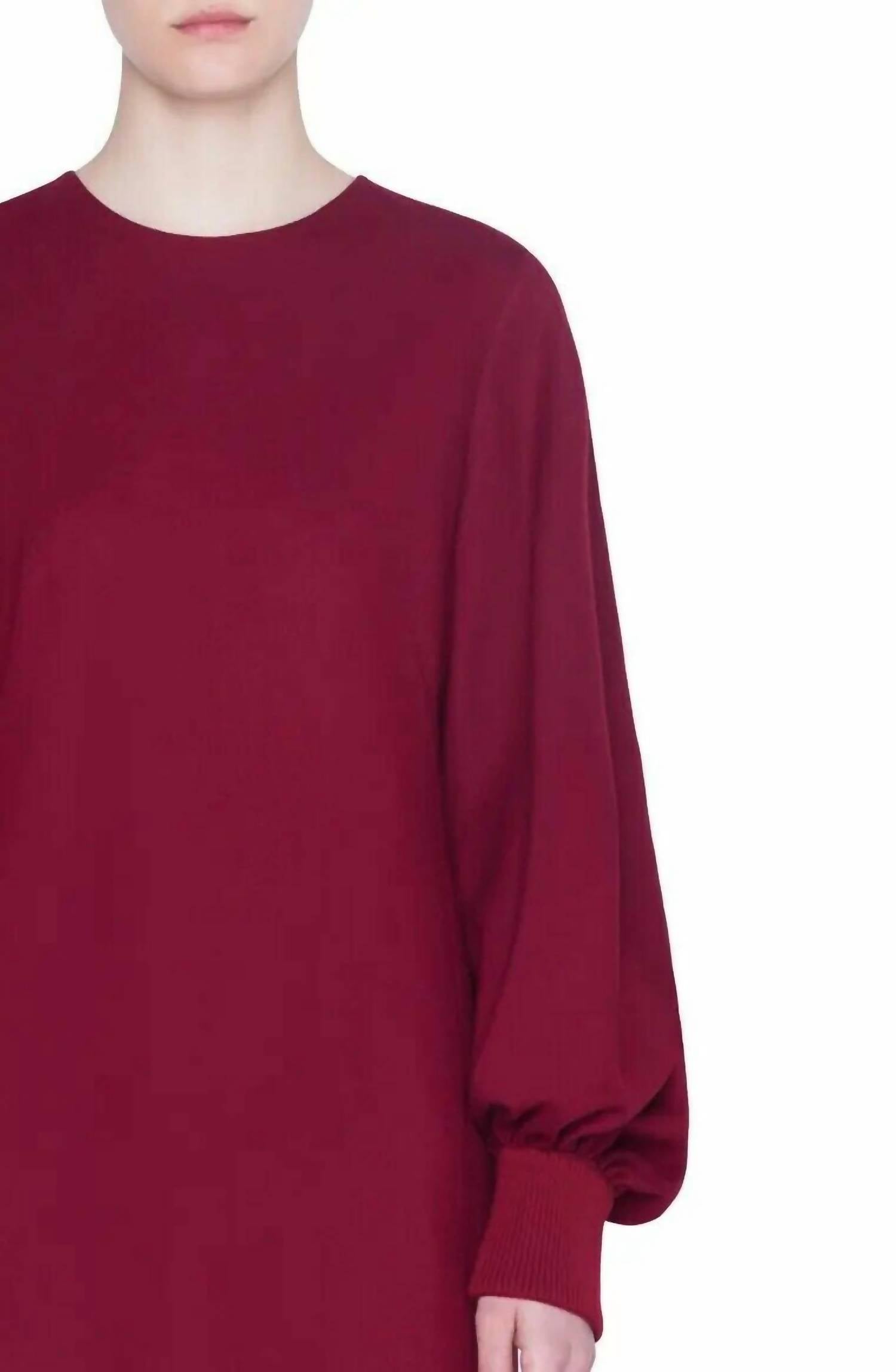 Akris Punto - Long Balloon Sleeve Wool Mini Dress