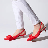 Yosi Samra - Women's Elise Satin Slingback Sandals