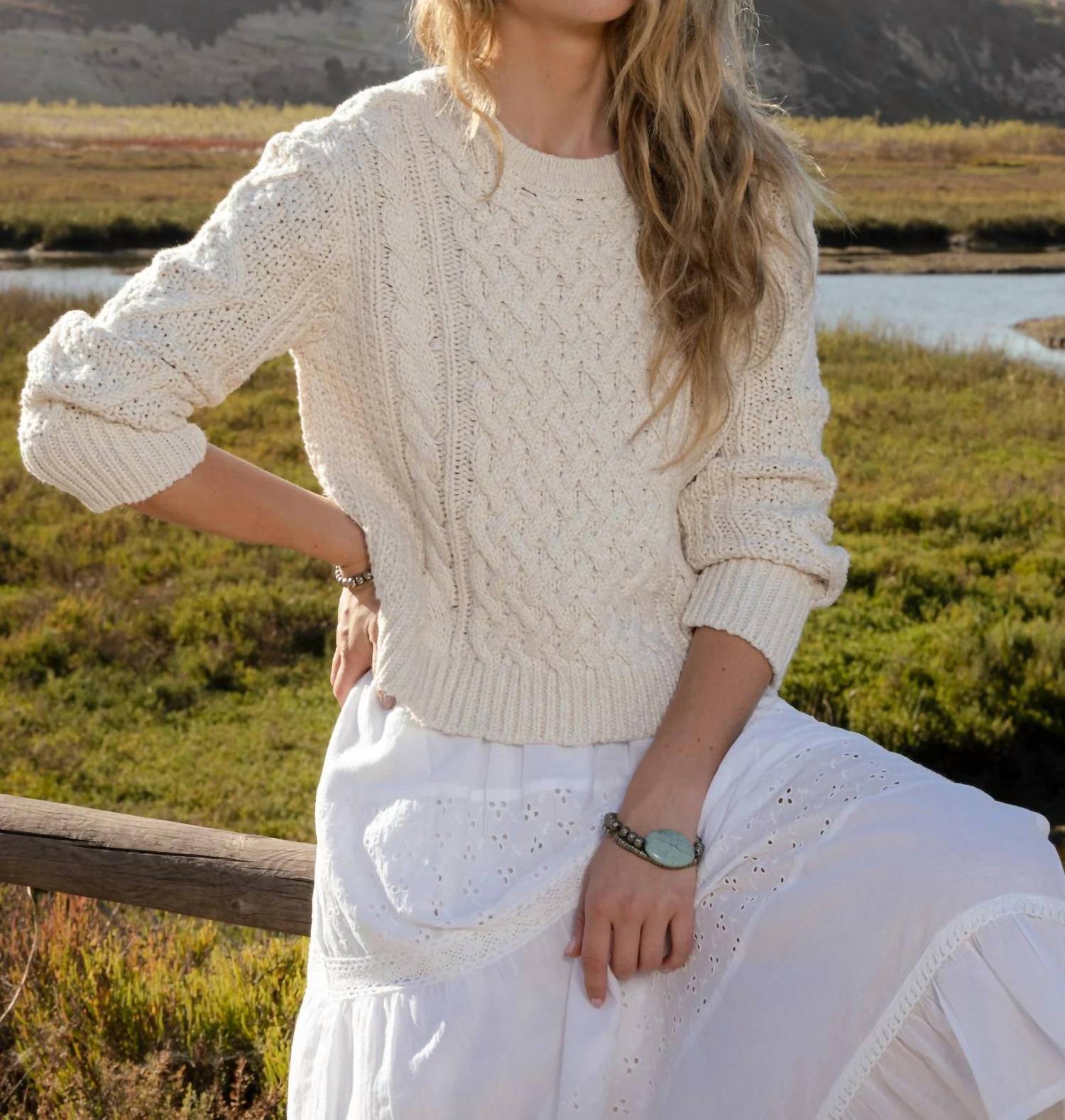 Dylan - Charlotte Cable Crew Sweater