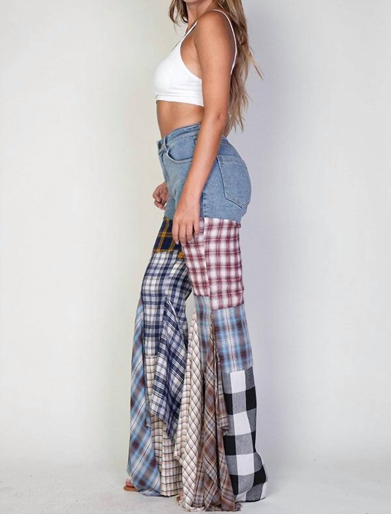Rehab Lab - Plaid me Jeans