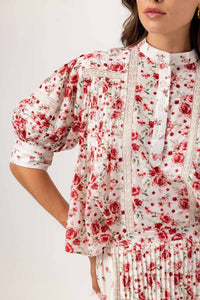 sundays Havara Lace Top in rosebud - women's blouse - alternate view