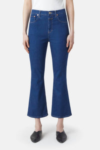 CLOSED Hi-sun High Waisted Crop Jean in dark blue - women's jeans - alternate view