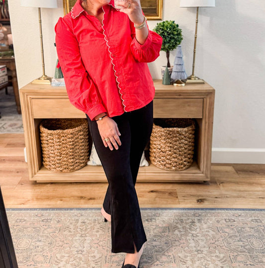 Jodifl - Scalloped Button Down