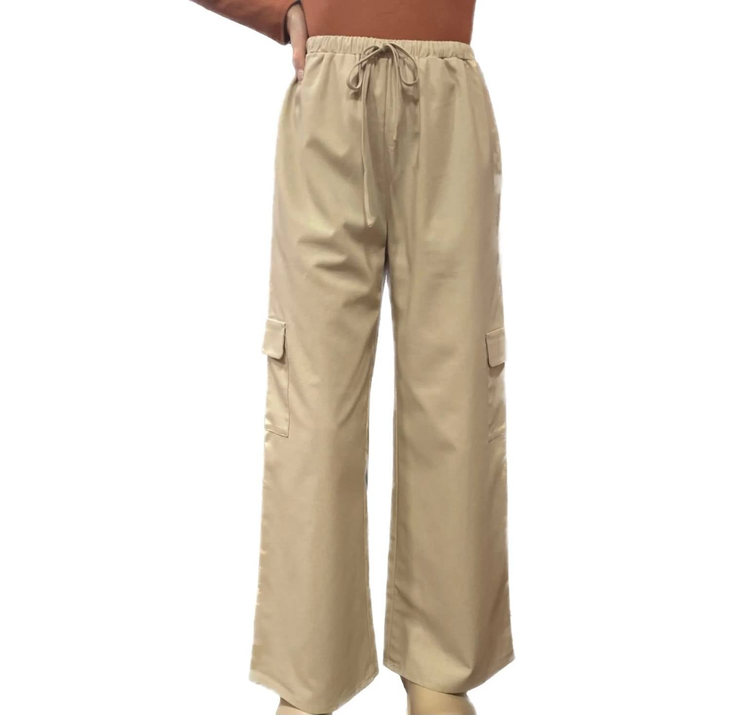 Mittoshop - Wide Leg Cargo Pants