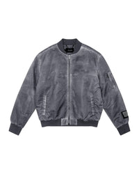 Ksubi Royalty Bomber Jacket in overdye coal - men's jacket - alternate view
