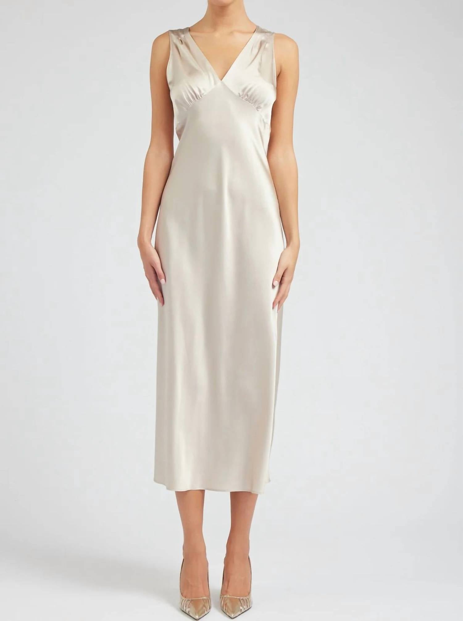 Deon - Glamour Silk Midi Dress