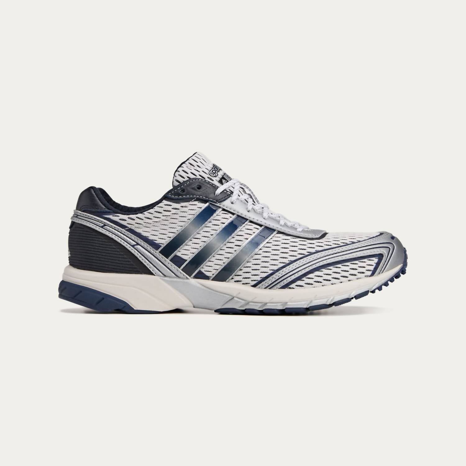 adidas Women's Sporty & Rich Adizero Adios Mesh Sneakers in blue white - women's shoe - detail view
