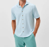 Johnnie-O - Breck Printed Solid Knit Shirt