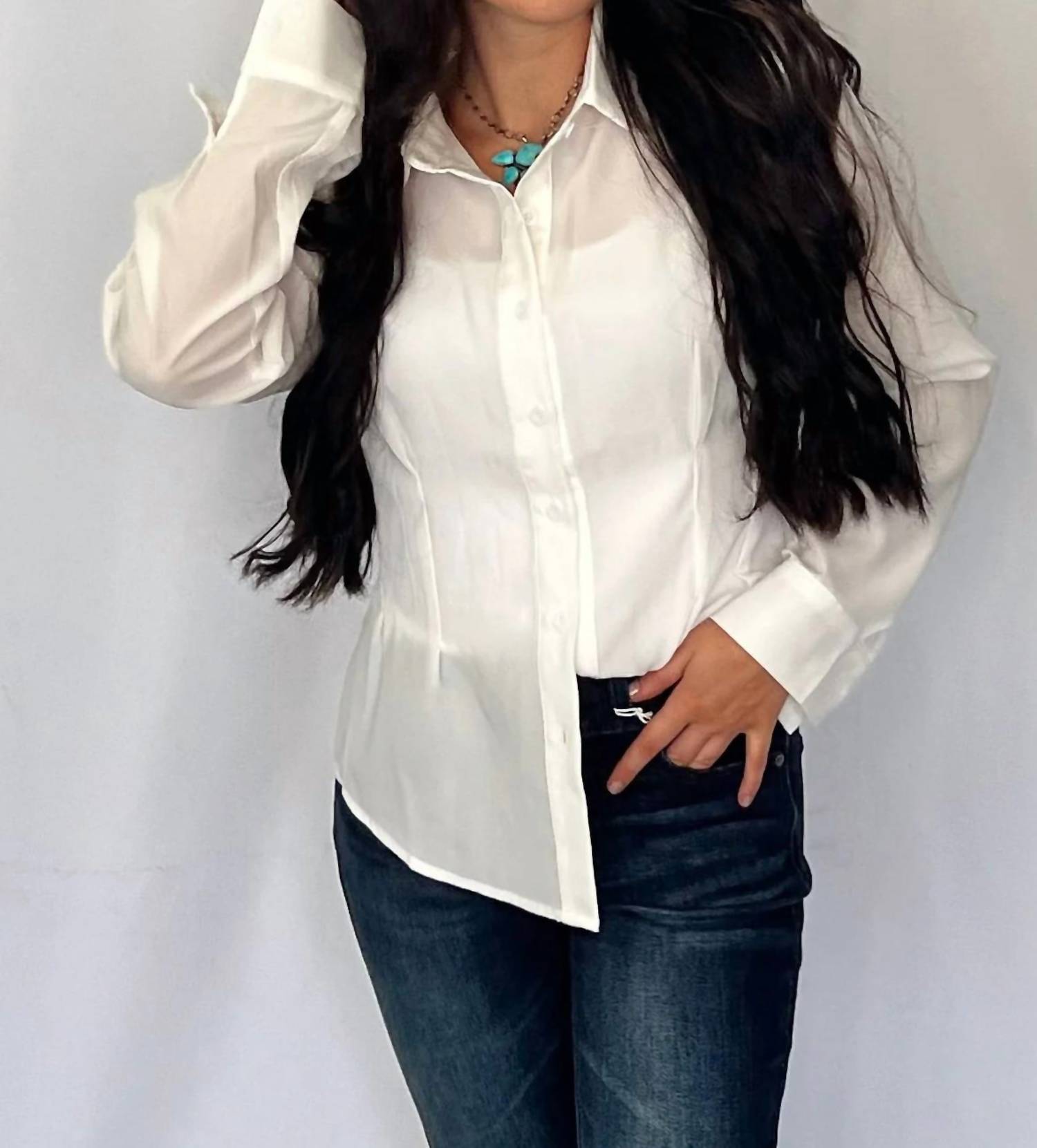 Lucky & Blessed - Long Sleeve Western Button-down Shirt