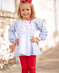 The Yellow Lamb - Girl's Gabby Gathered Neck Tunic