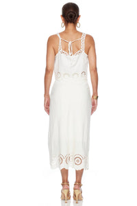 LUCY PARIS Kayla Wrap Skirt in white - women's skirt - alternate view