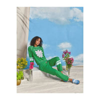 Sundry Garden Stripe Sweatpants in green - women's pants - detail view