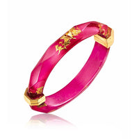 Gold & Honey - Women's Thin Faceted Lucite Bangles