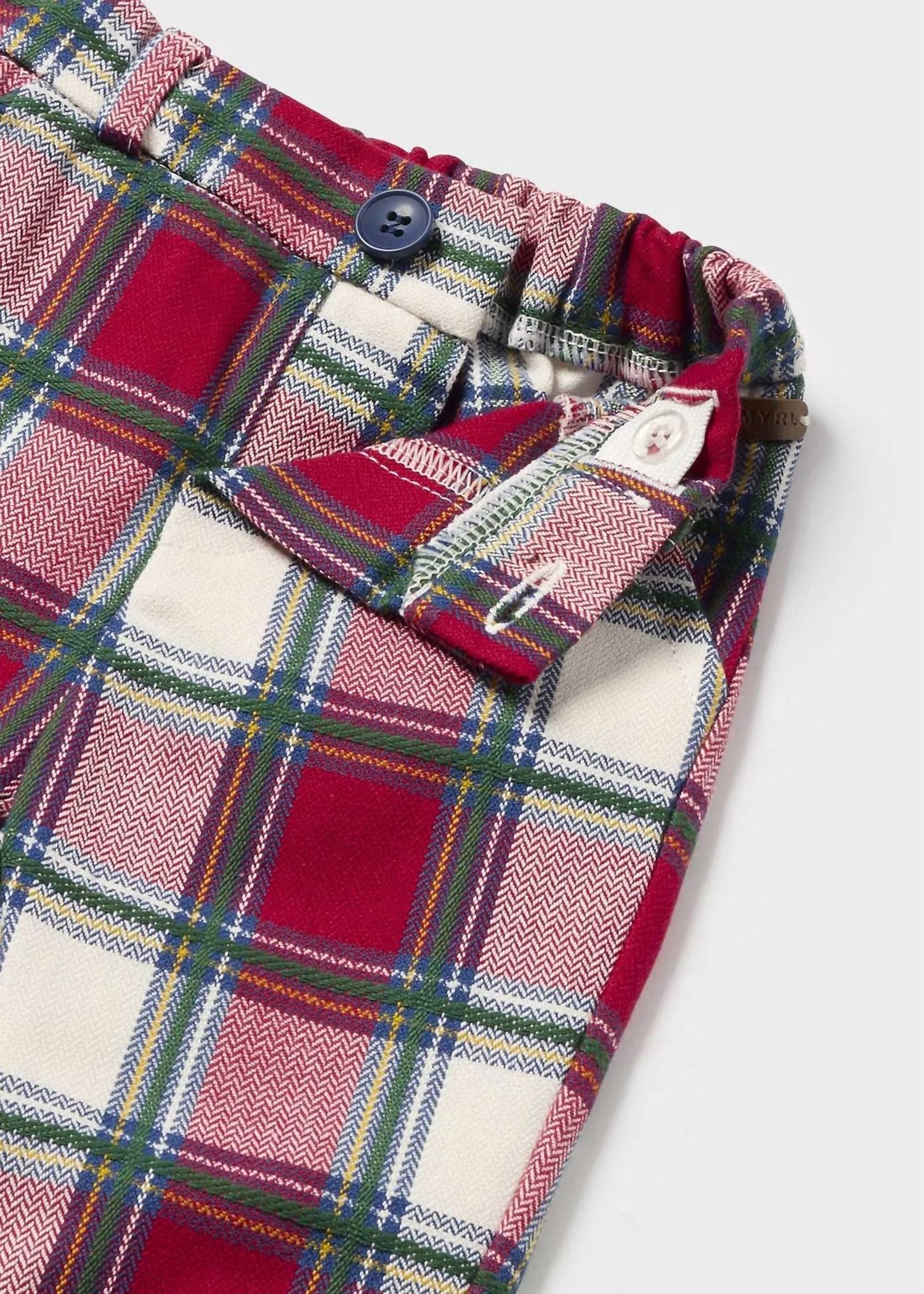 Mayoral - Kids' Baby Plaid Trouser