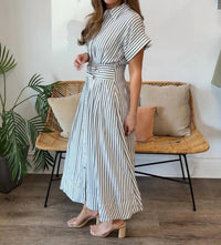 Entro - Shirley Striped Midi Dress