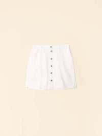XIRENA Sydelle Mini Skirt in white 1 - women's skirt - alternate view