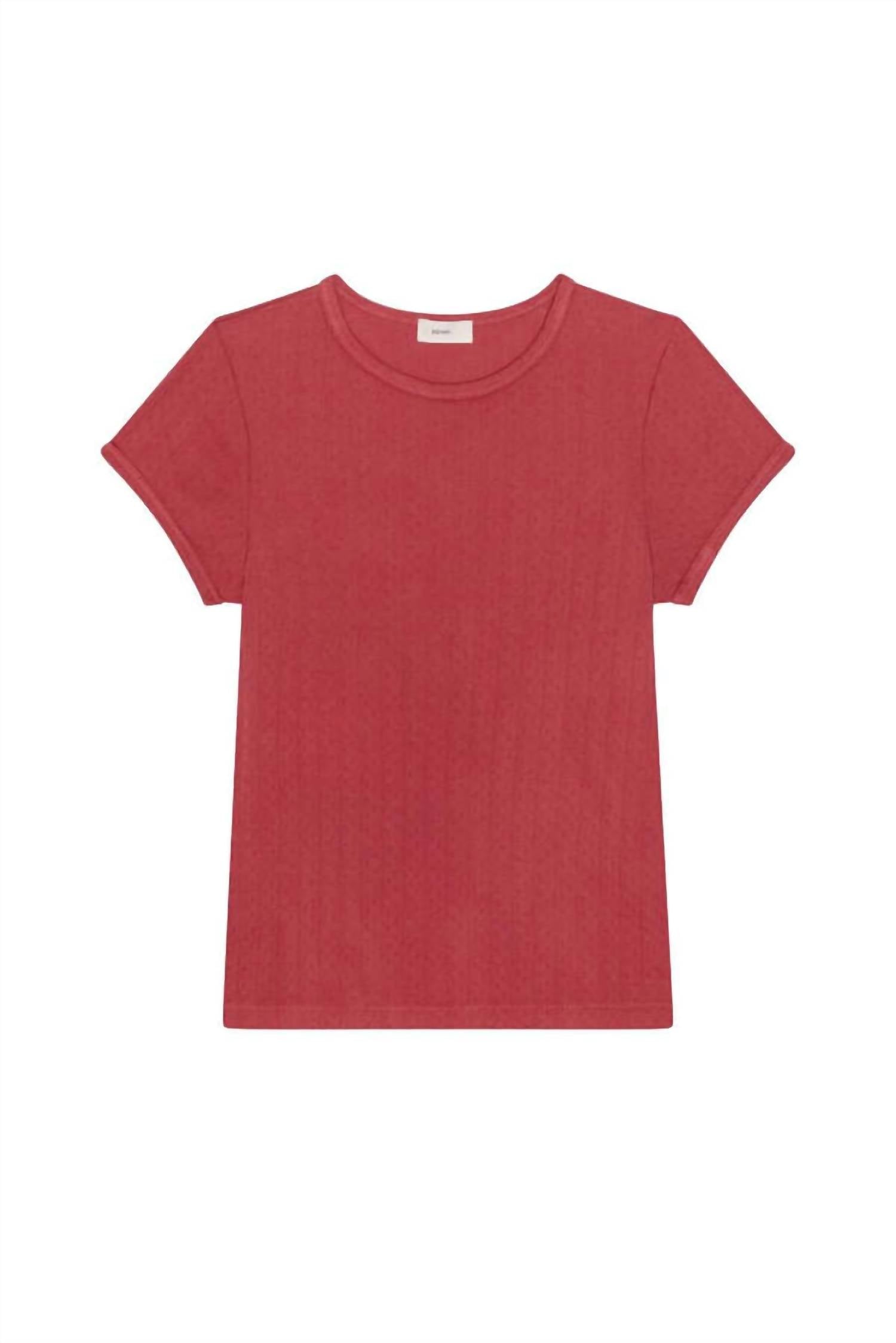 Donni. - Women's Pointelle Baby Tee