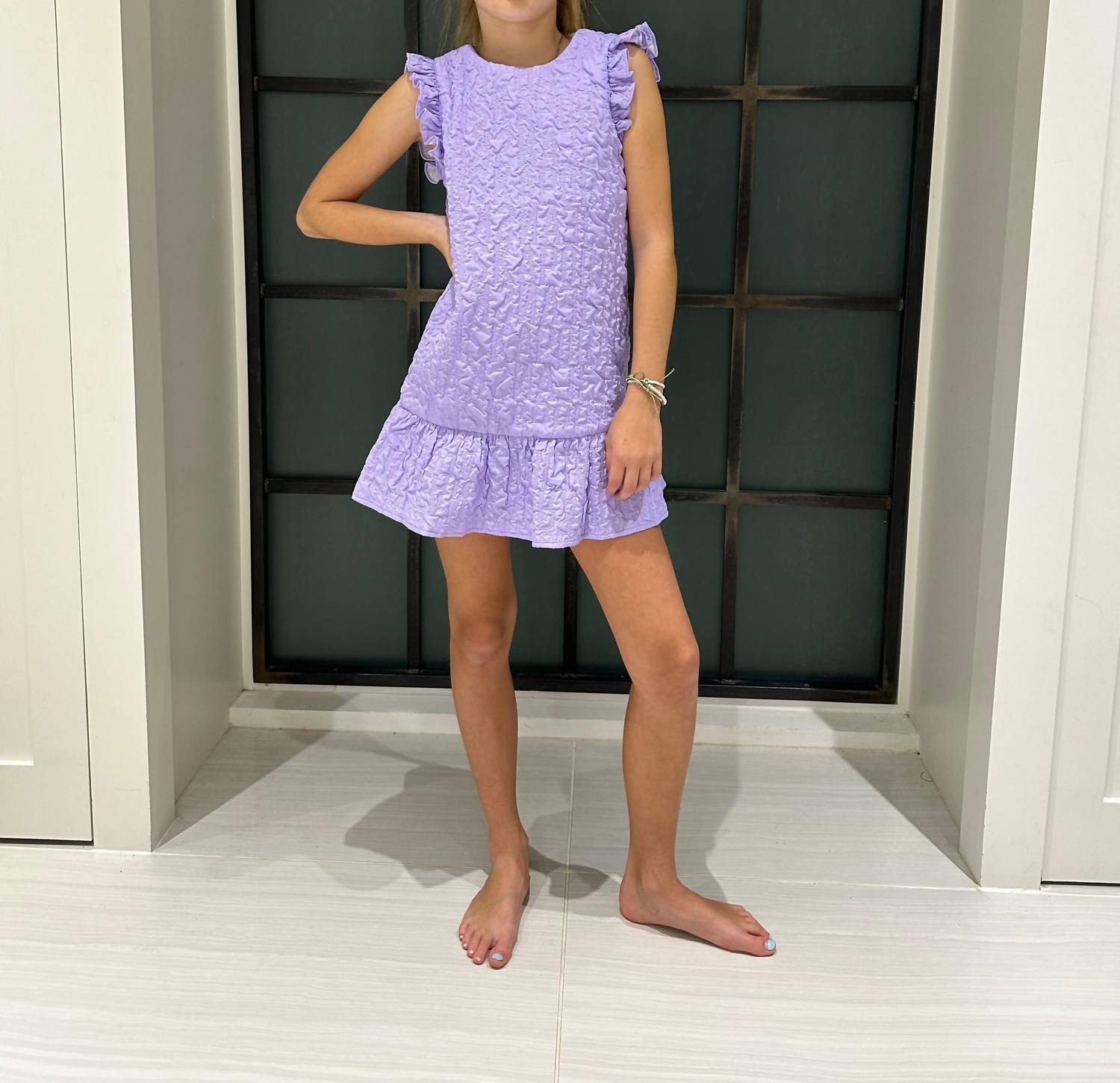 Little Olin - Girls Tween Ruffle Mini Dress