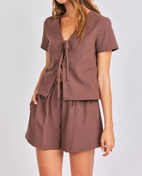 Sage The Label - Hang Ten Tie Blouse