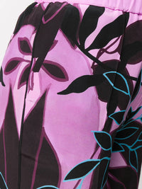 Valentino - Culottes With Orchid Print Pants