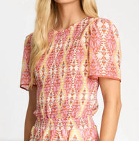 Caballero - Delta Smocked Top