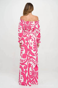 Ricarica - Printed Off Shoulder Maxi Dress