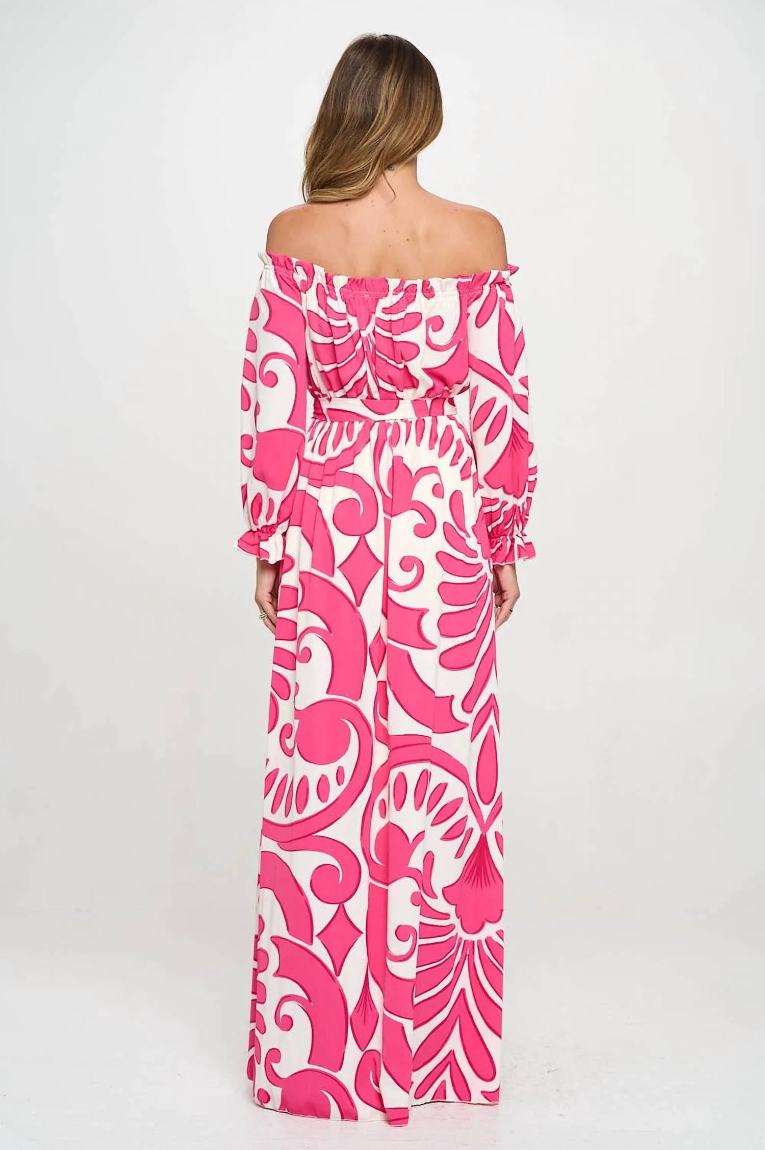 Ricarica - Printed Off Shoulder Maxi Dress