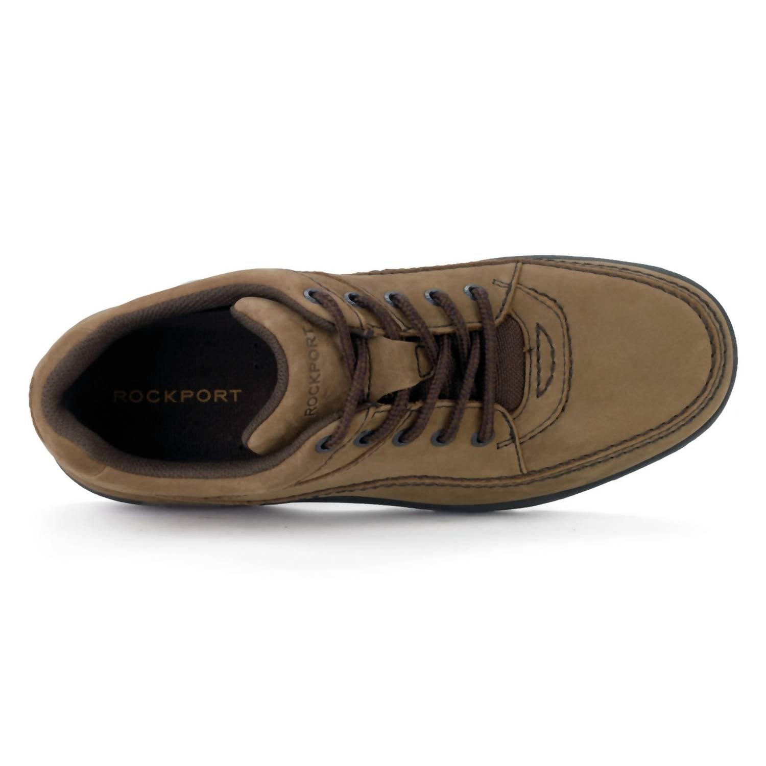 ROCKPORT Men's World Tour Classic Lace Up Sneaker in chocolate nubuck - men's sneaker - alternate view