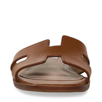 STEVE MADDEN Women's Haydn Leather Sandal in cognac - women's flats - alternate view