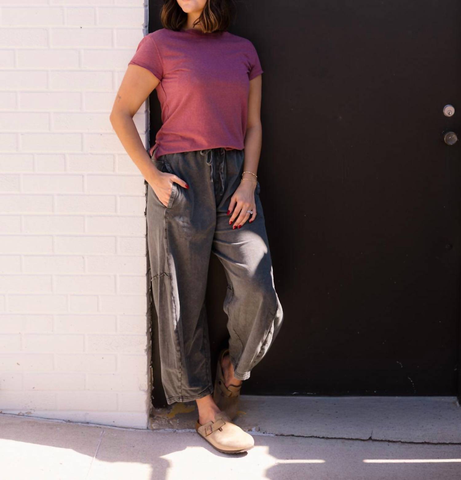 Easel - Rylan Knit Harem Pants