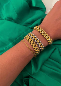 Chansuttpearls - Women's The Collins Diamond Watch Band Bracelet