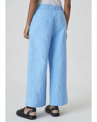 CLOSED Women's Barton Cotton & Linen Pants in blue morning sky - women's pants - detail view
