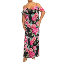 Fashion Szn Curve - Elegant Floral Maxi Dress