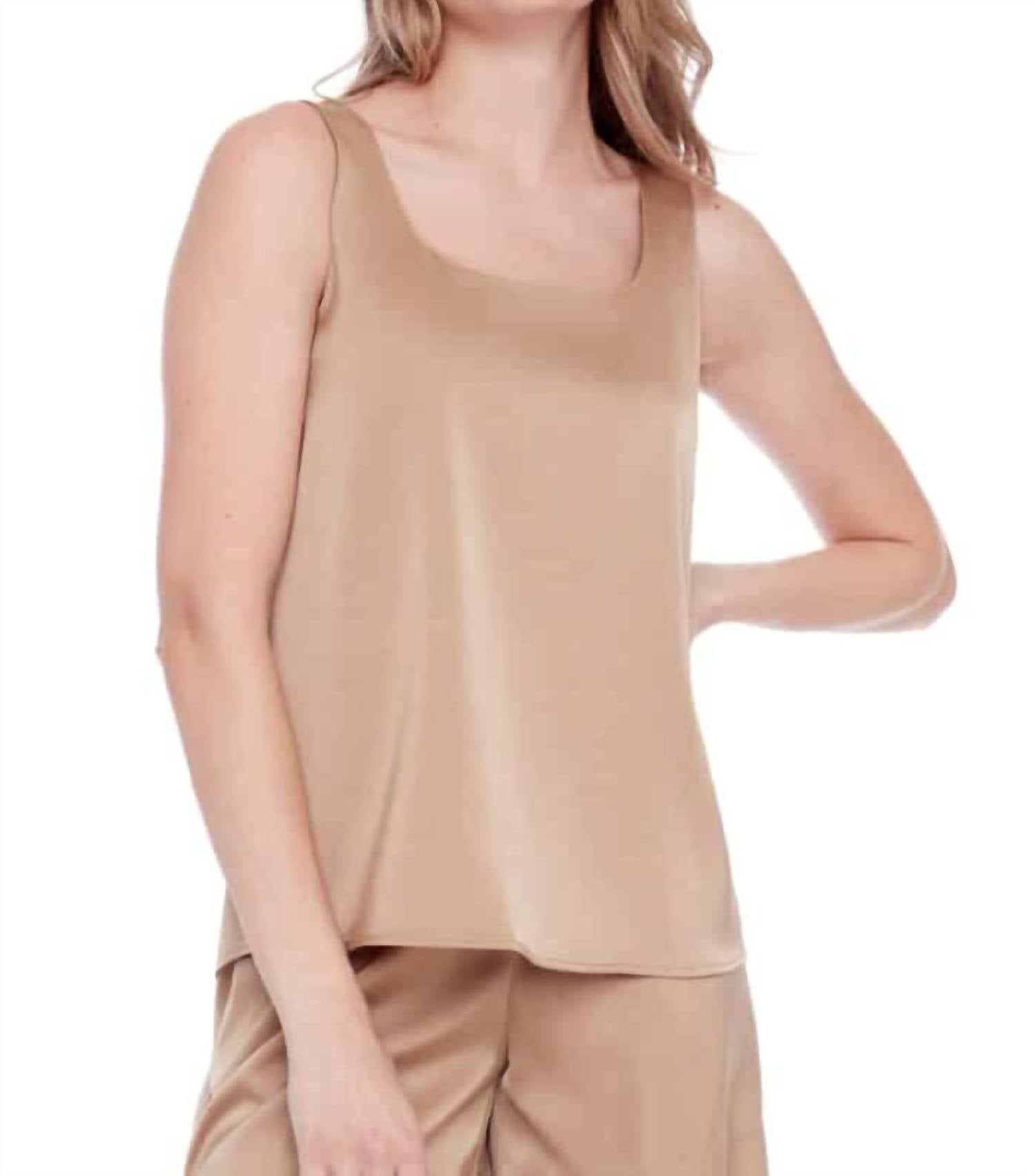 I Love Tyler Madison - Rosalie Solid Satin Tank Top