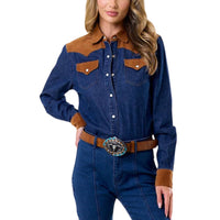 Saints & Hearts - Corduroy and Denim Western Shirt