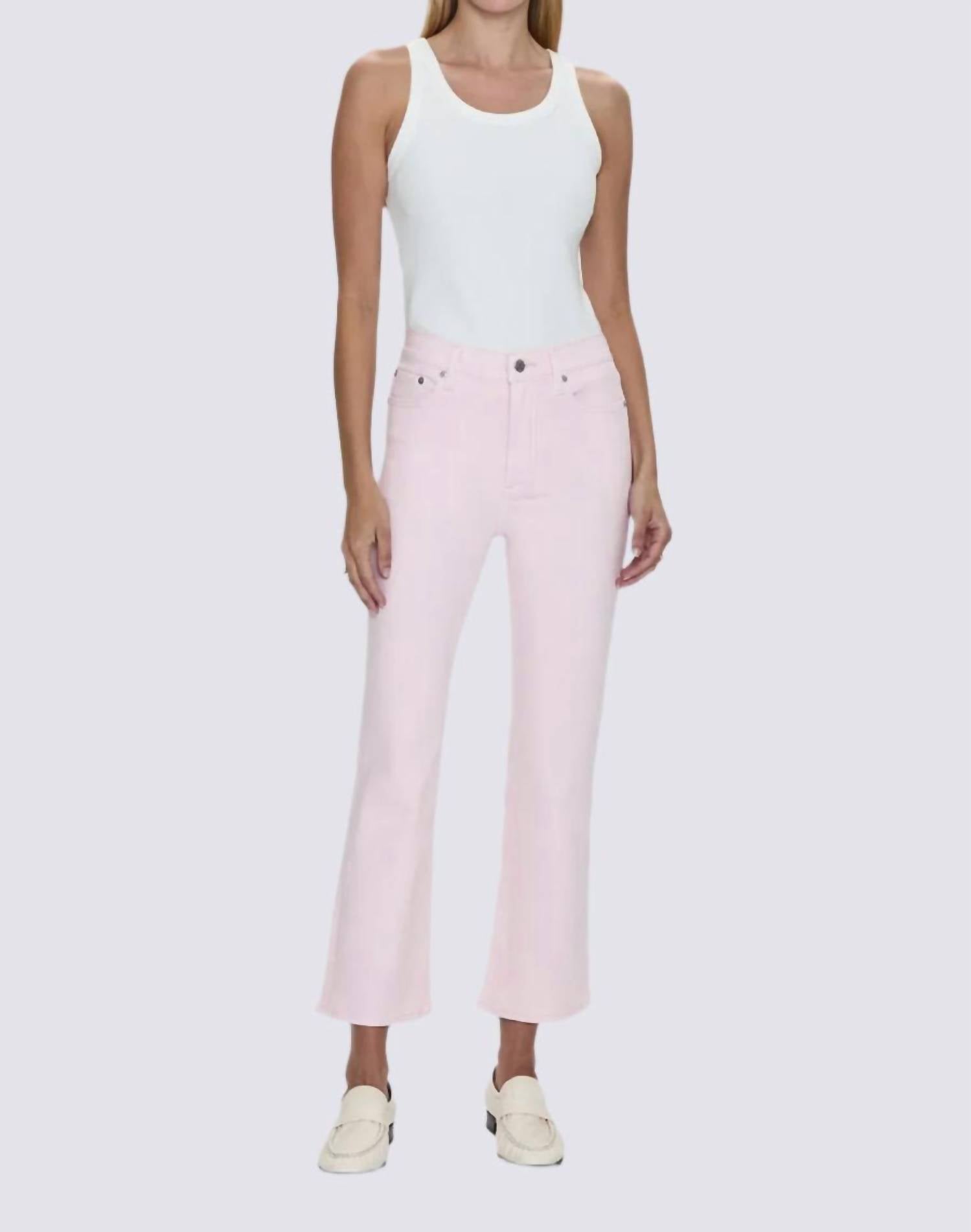 PISTOLA Lennon High Rise Crop Boot Jeans in blush 1 - women's jeans