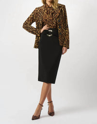 Joseph Ribkoff - Animal Print Fitted Blazer Jacket