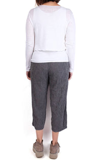 Cut Loose - Crinkle Check Easy Crop Pant
