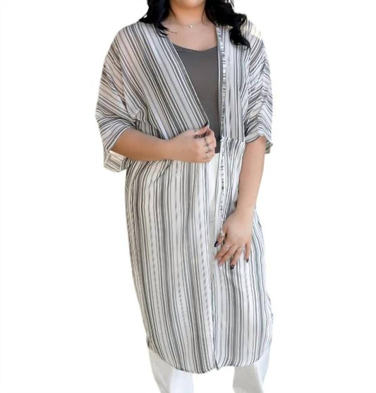 Poll - Sheer Striped Kimono