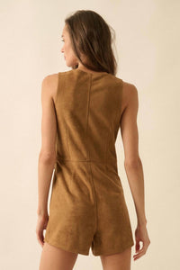 Promesa - FAUX SUEDE VEST ROMPER