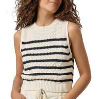 Lilla P - Cropped Cable tank Sweater