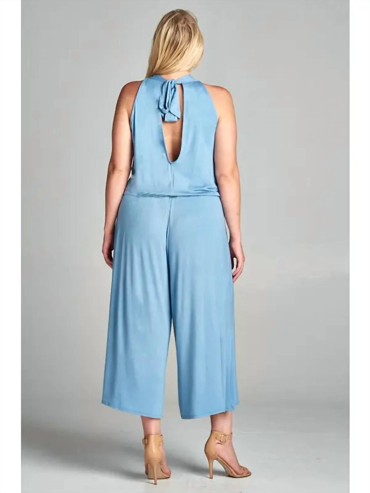 Emerald Collection - Halter Style Midi Jumpsuit